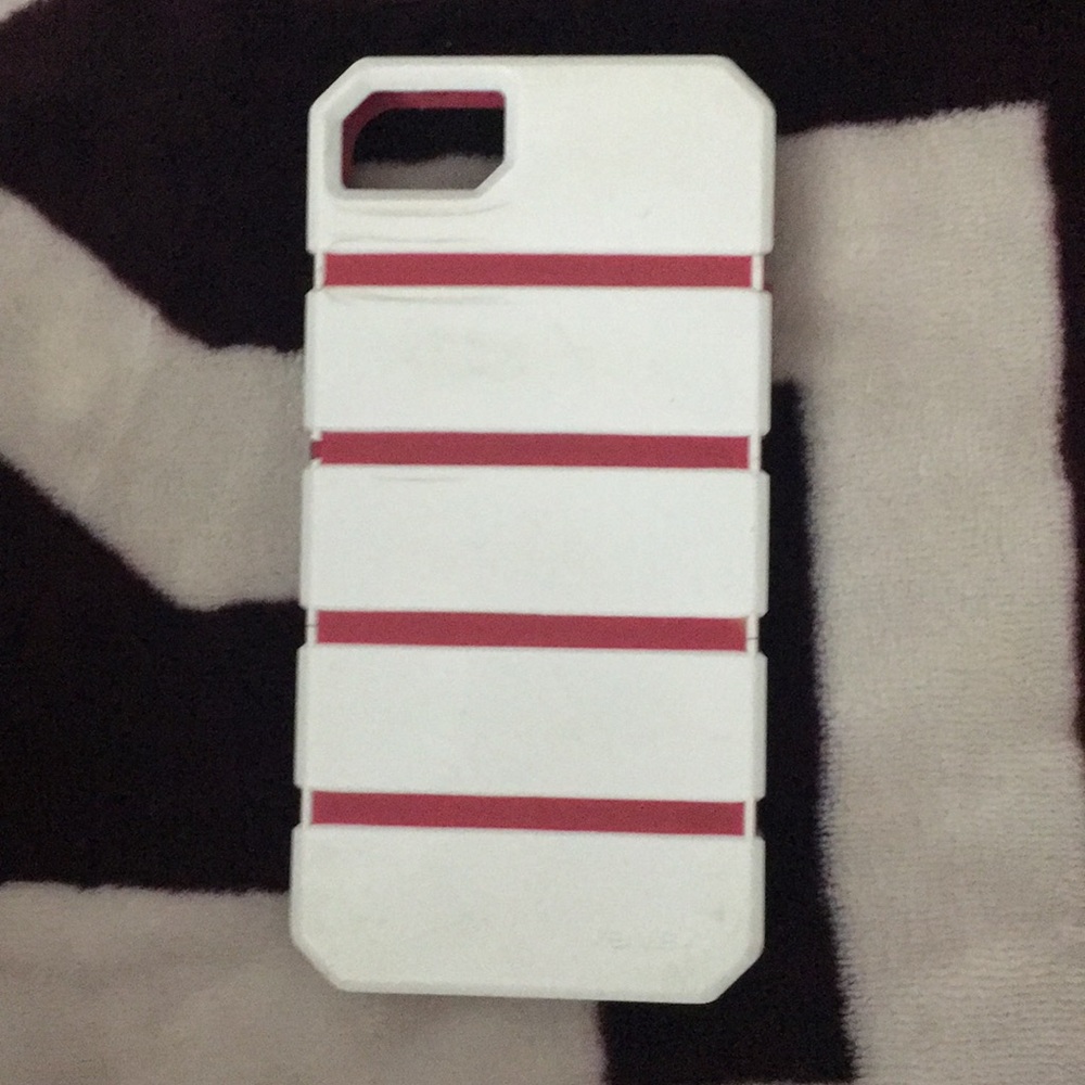 Pink and white iPhone 5 case